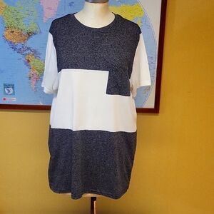 Bluenotes Large t-shirt SHORT SLEEVE for men, White & Grey, 1 front chest pocket